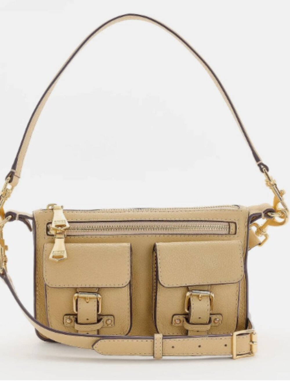 Aimee Kestenberg Leather Saddle Up Mini Crossbody-Camel A695759 NEW